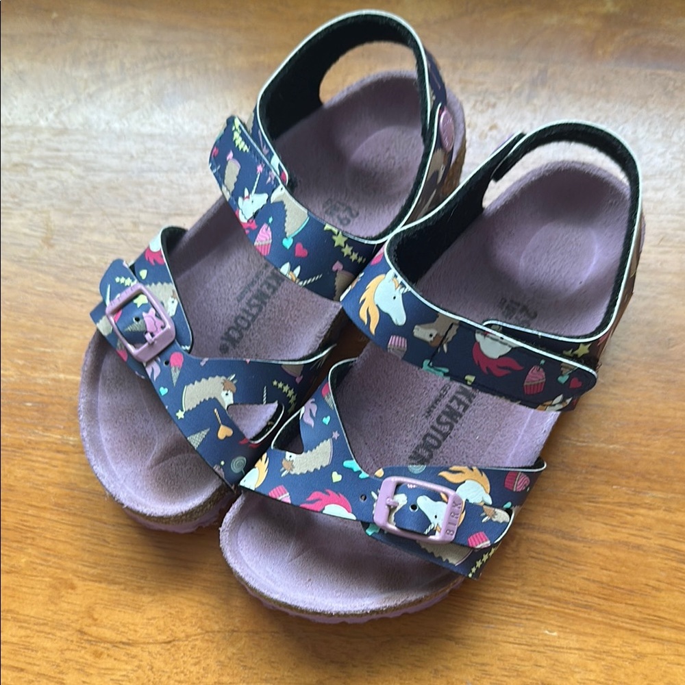 Kids / Toddler Llama & Unicorn Birkenstock Sandals with Adjustable Straps